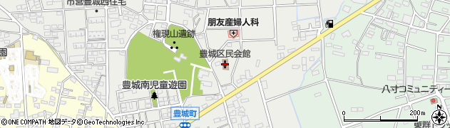 豊城区民会館周辺の地図