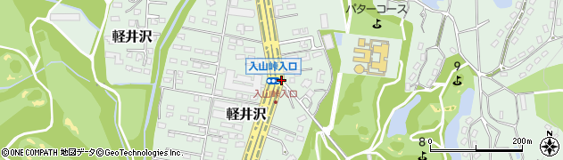 入山峠入口周辺の地図
