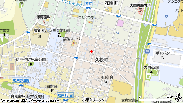 〒326-0034 栃木県足利市久松町の地図