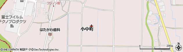 栃木県佐野市小中町周辺の地図