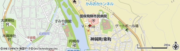 飛騨市民病院周辺の地図