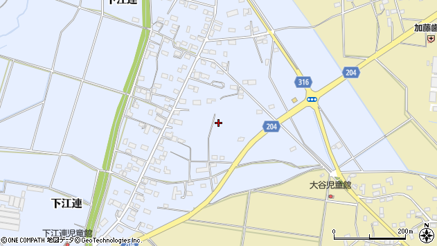 〒308-0851 茨城県筑西市下江連の地図