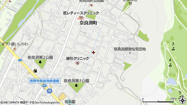〒327-0842 栃木県佐野市奈良渕町の地図