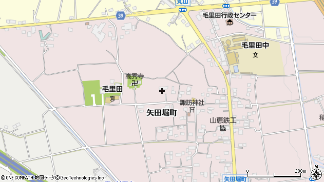〒373-0016 群馬県太田市矢田堀町の地図