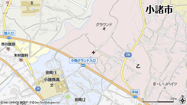 〒384-0802 長野県小諸市乙の地図