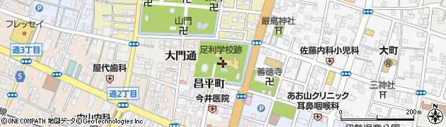 栃木県足利市昌平町周辺の地図
