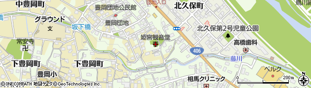 姫宮観音堂周辺の地図