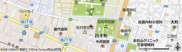 栃木県足利市大門通周辺の地図