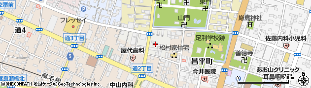 栃木県足利市井草町周辺の地図