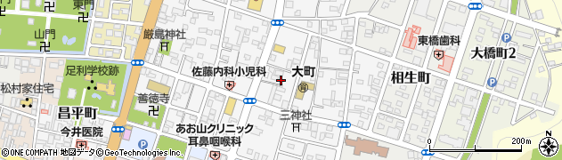栃木県足利市大町438周辺の地図