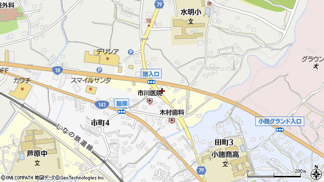 〒384-0043 長野県小諸市諸の地図
