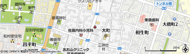 栃木県足利市大町441周辺の地図
