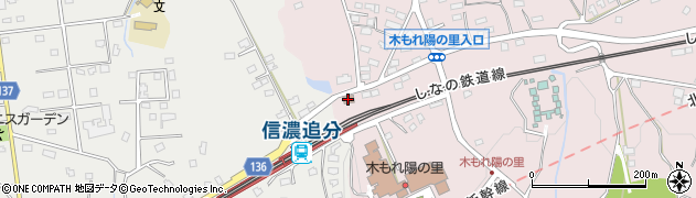 軽井沢追分郵便局周辺の地図
