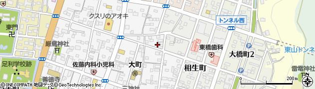 栃木県足利市大町424周辺の地図
