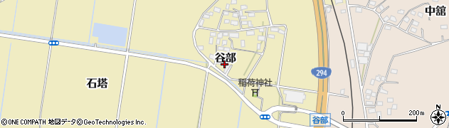茨城県筑西市谷部94周辺の地図