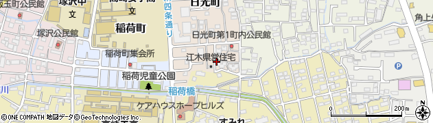 群馬県高崎市日光町周辺の地図