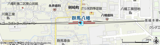 群馬八幡駅周辺の地図