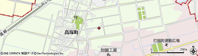 石川県加賀市高塚町（ヲ）周辺の地図
