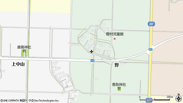 〒308-0016 茨城県筑西市野の地図