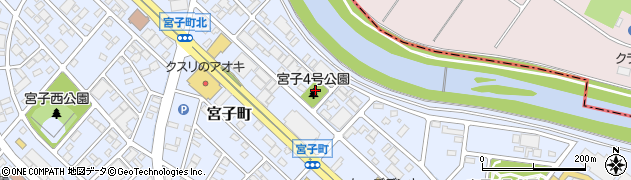 伊勢崎市宮子4号公園周辺の地図