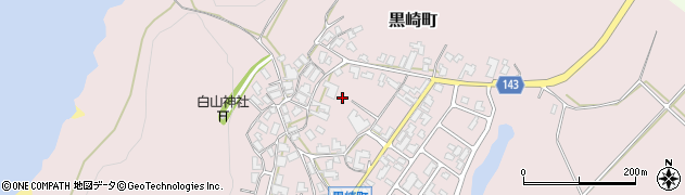 石川県加賀市黒崎町周辺の地図