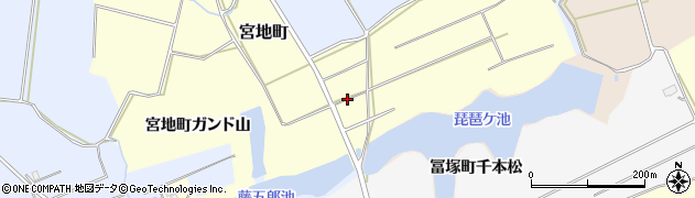 石川県加賀市宮地町ヲ周辺の地図