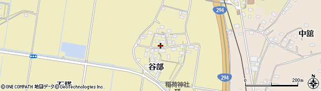 茨城県筑西市谷部127周辺の地図