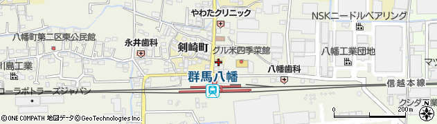 高崎八幡郵便局 ＡＴＭ周辺の地図