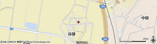 茨城県筑西市谷部126周辺の地図
