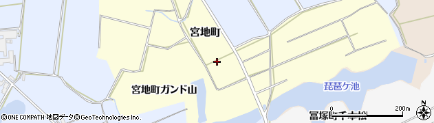 石川県加賀市宮地町（ら）周辺の地図