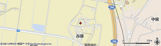 茨城県筑西市谷部129周辺の地図