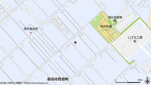 〒370-0306 群馬県太田市新田市野倉町の地図