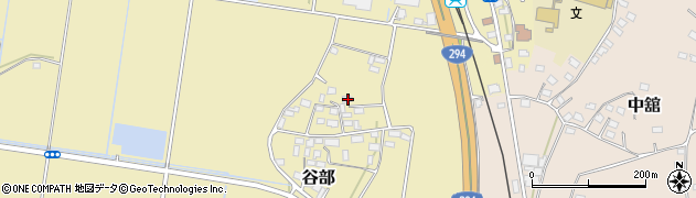 茨城県筑西市谷部125周辺の地図