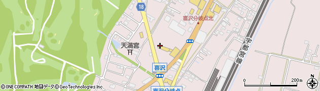 栃木県小山市喜沢周辺の地図