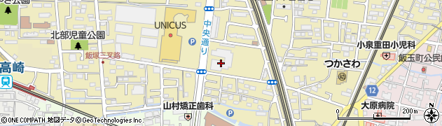 高崎信用金庫　本部人事部研修課周辺の地図