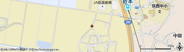 茨城県筑西市谷部周辺の地図