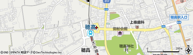 穂高駅周辺の地図