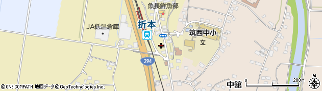 茨城県警察本部　筑西警察署折本駐在所周辺の地図