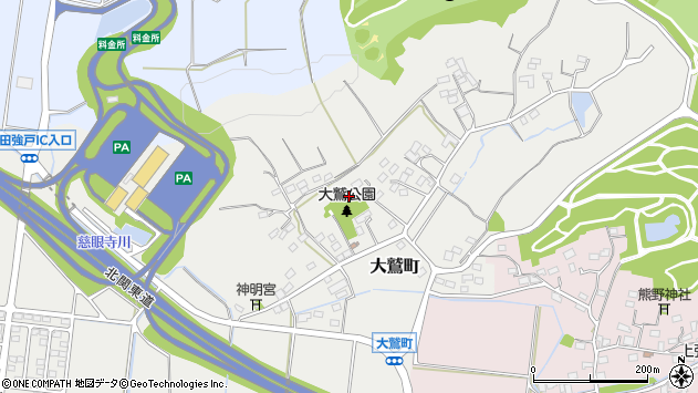 〒373-0075 群馬県太田市大鷲町の地図