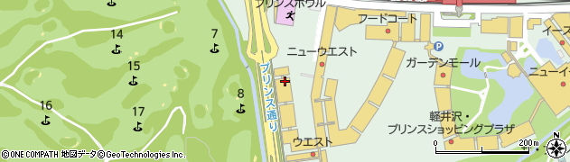 軽井沢プリンスショッピングプラザ地下駐車場周辺の地図