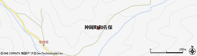 岐阜県飛騨市神岡町和佐保周辺の地図