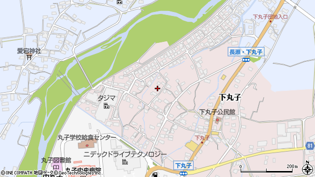 〒386-0406 長野県上田市下丸子の地図