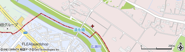 須永橋周辺の地図