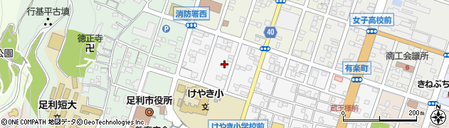 栃木県足利市柳原町周辺の地図