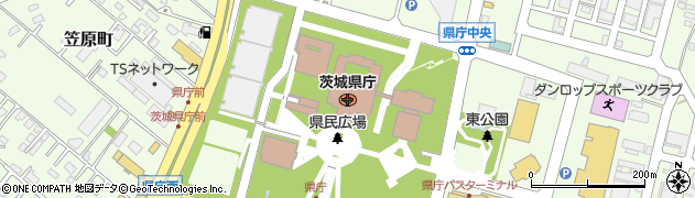 茨城県庁内郵便局周辺の地図