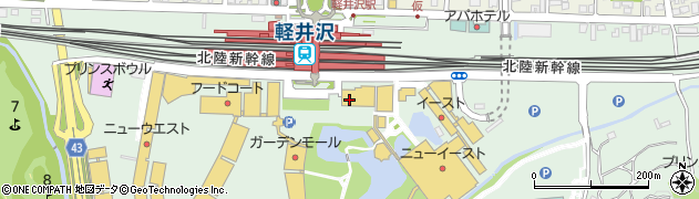 ゴディバ軽井沢プリンスショッピングプラザ店周辺の地図