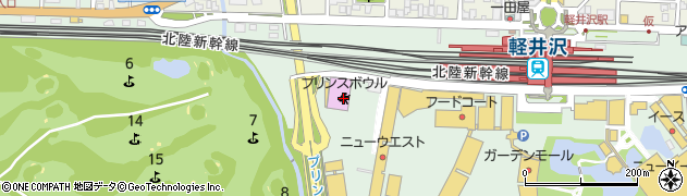 軽井沢プリンスボウル周辺の地図