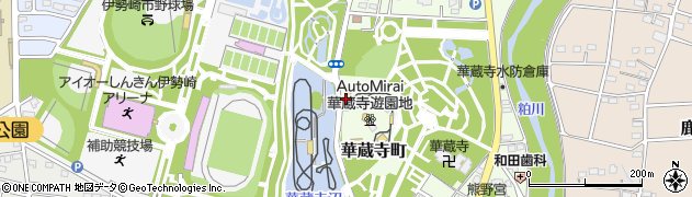 伊勢崎市華蔵寺公園遊園地　売店周辺の地図