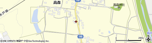 茨城県桜川市高森774周辺の地図