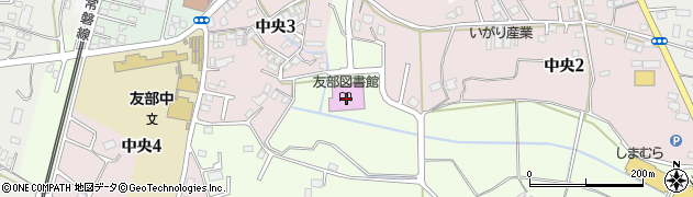 笠間市立友部図書館周辺の地図